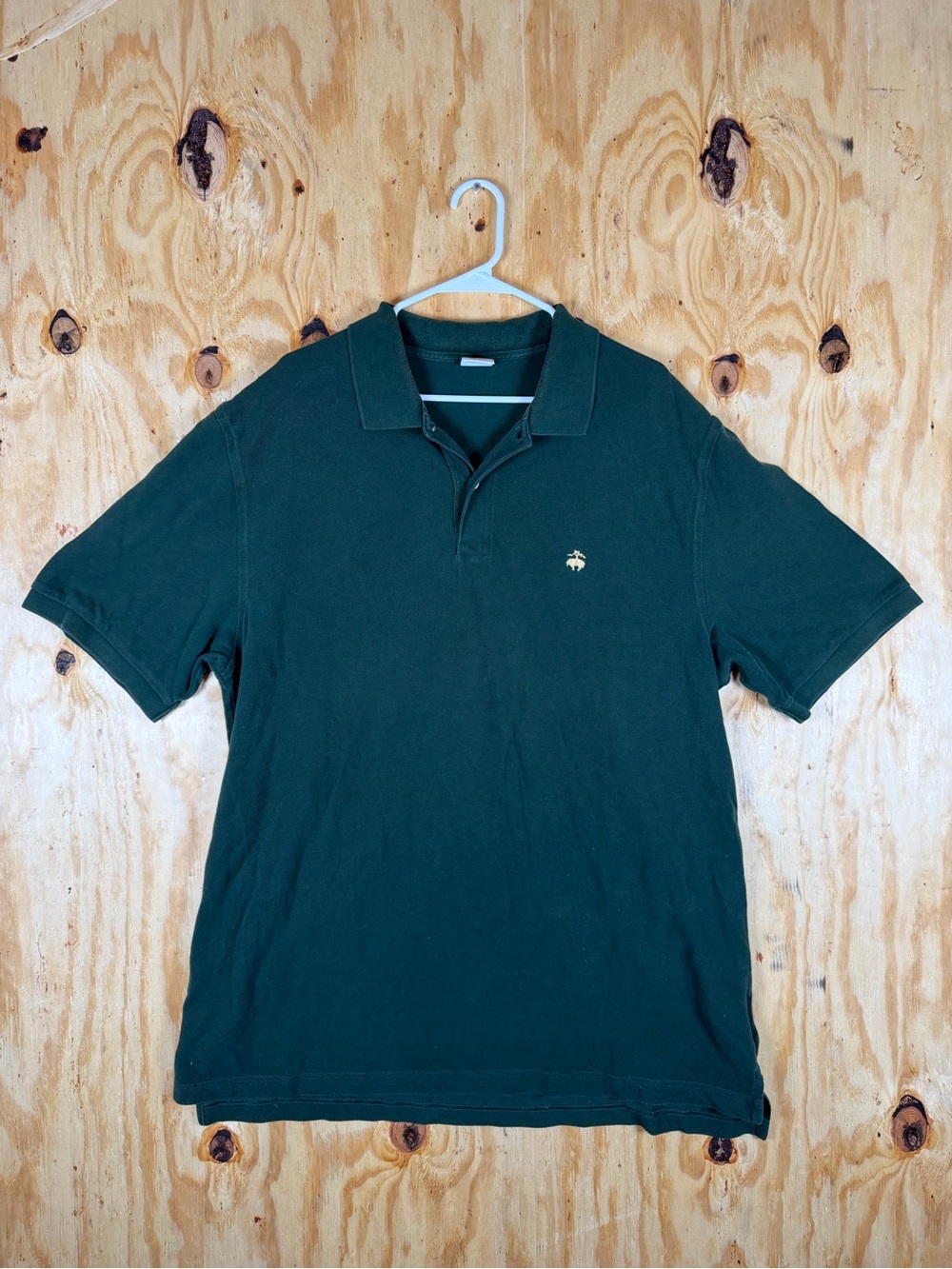 Brooks Brothers Dark Green Polo with Gold Chest Emblem